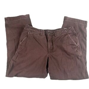 Cabela's Men's 32x30 Flannel Lined Canvas Pants Brown Outdoor Hunting Work